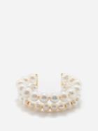 Completedworks - Pearl 14kt Gold-vermeil Cuff - Womens - Pearl