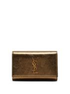 Matchesfashion.com Saint Laurent - Kate Metallic Leather Belt Bag - Womens - Gold