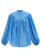 Isabel Marant - Kiledia Balloon-sleeve Voile Blouse - Womens - Blue