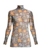 Acne Studios Floral-print Roll-neck Top