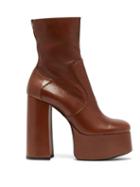 Matchesfashion.com Saint Laurent - Billy Leather Ankle Boots - Womens - Tan