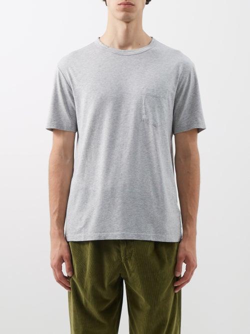 Officine Gnrale - Lipp Patch-pocket Jersey T-shirt - Mens - Grey