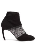Matchesfashion.com Nicholas Kirkwood - Kim Deconstructed Wool Ankle Boots - Womens - Black