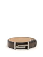 Tod's Double-t Buckle Leather Belt