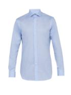 Matchesfashion.com Polo Ralph Lauren - Slim Fit Spread Collar Cotton Oxford Shirt - Mens - Blue Multi