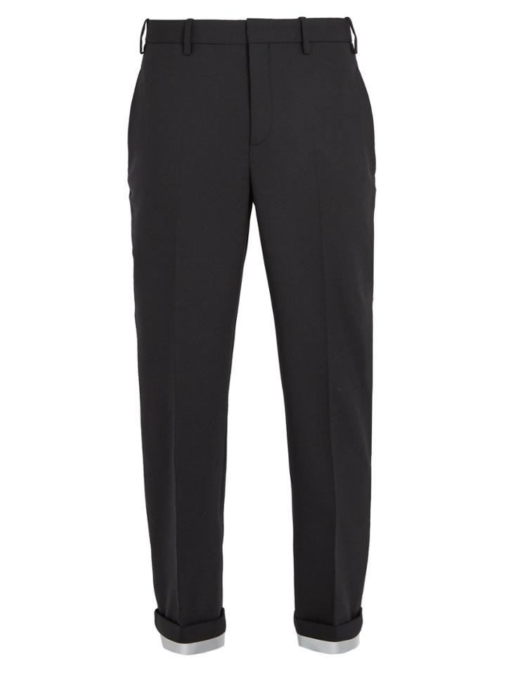 Neil Barrett Turn-up Cuff Tapered-leg Woven Trousers