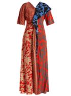 Diane Von Furstenberg Multi-print Silk Crepe De Chine Dress