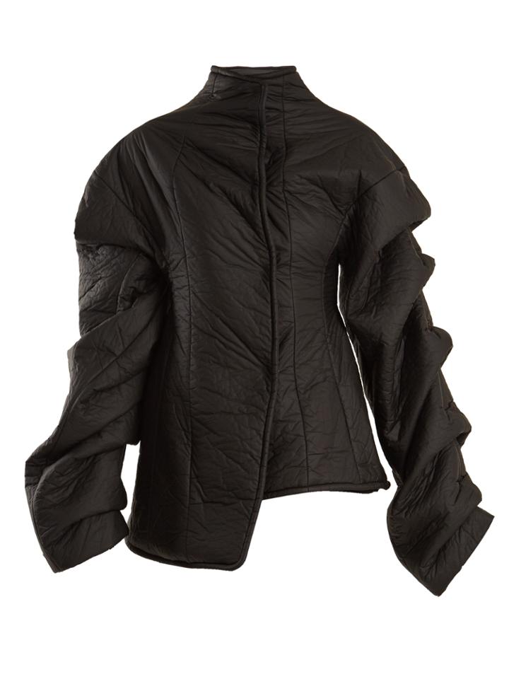 A.w.a.k.e. Octopus Tendrils Ruched-sleeve Padded Jacket