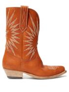Matchesfashion.com Golden Goose Deluxe Brand - Star Embroidered Leather Cowboy Boots - Womens - Tan