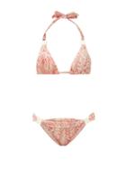 Matchesfashion.com Adriana Degreas - Aloe-print Halterneck Bikini - Womens - Pink Print