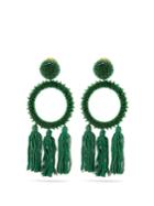 Oscar De La Renta Bead-embellished Clip-on Earrings