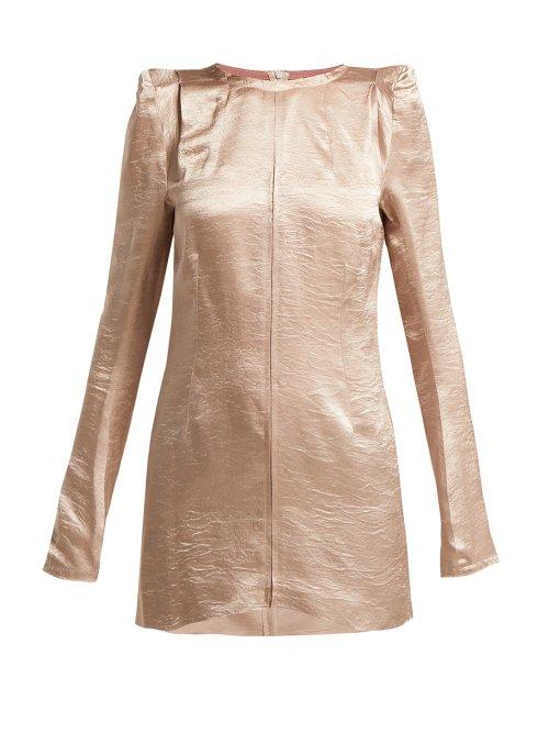 Matchesfashion.com Ann Demeulemeester - Lambeth Satin Tunic Top - Womens - Pink