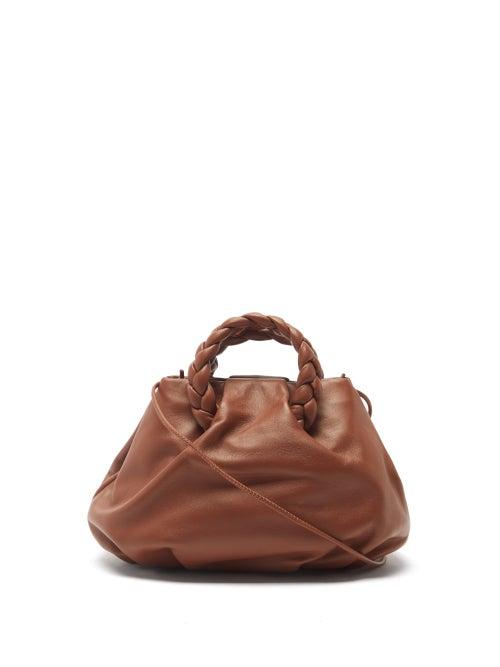 Hereu - Bombon Braided-handle Leather Bag - Womens - Tan