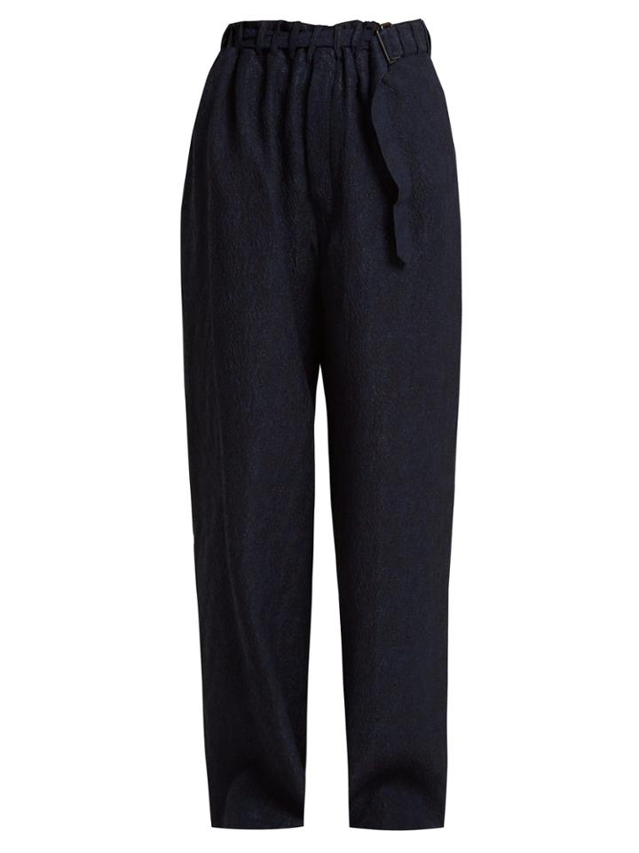 Lemaire Flecked Silk Blend Trousers