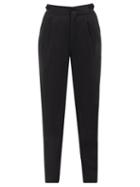 Matchesfashion.com Umit Benan B+ - Pleated Twill Tuxedo Trousers - Womens - Black