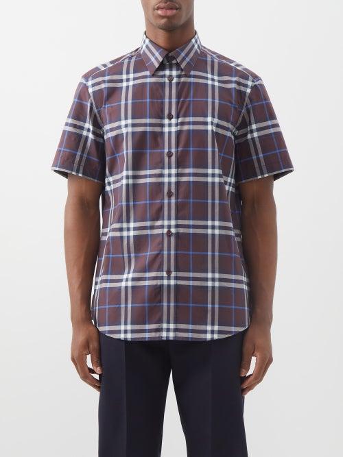 Burberry - Caxton Cotton-poplin Shirt - Mens - Burgundy