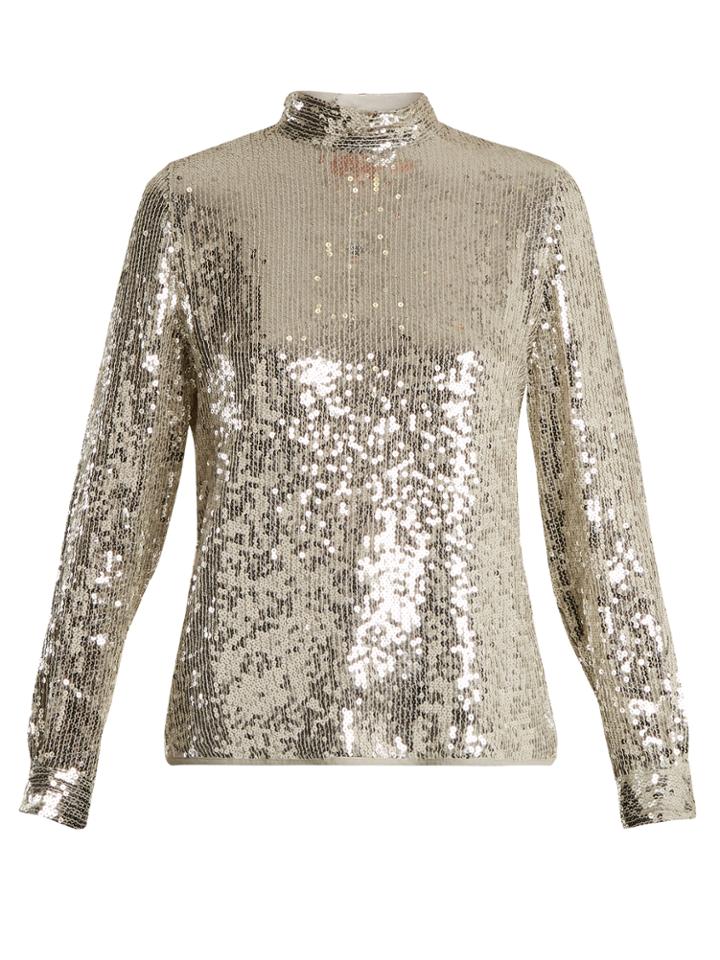 Vanessa Bruno Hena High-neck Sequinned Top