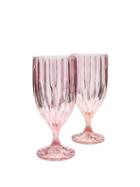 Matchesfashion.com Luisa Beccaria - Set Of Two Prestige Water Glasses - Pink