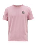 Matchesfashion.com Stone Island - Logo-patch Garment-dyed Cotton T-shirt - Mens - Pink