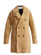 Matchesfashion.com Saint Laurent - Double Breasted Shearling Coat - Womens - Beige