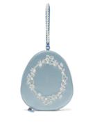 Matchesfashion.com Simone Rocha - Floral-embroidered Satin Wristlet Bag - Womens - Blue