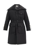 Matchesfashion.com Boramy Viguier - Patch-pocket Belted Cotton-blend Parka - Mens - Black