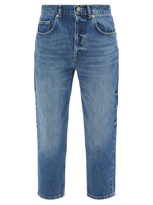 Raey - Carrot Cropped Organic-cotton Jean - Womens - Dark Blue