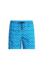 Matchesfashion.com Le Sirenuse, Positano - Melody Print Swim Shorts - Mens - Blue