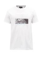 A.p.c. - Lucien Logo-print Cotton-jersey T-shirt - Mens - White Multi