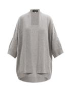 Matchesfashion.com Eskandar - Waterfall-collar Cashmere And Silk Cardigan - Womens - Grey