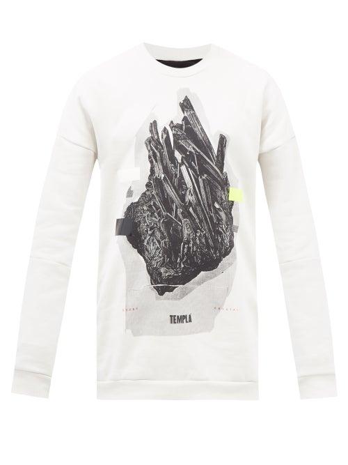 Templa - Palla Logo-print Cotton-jersey Sweatshirt - Mens - White