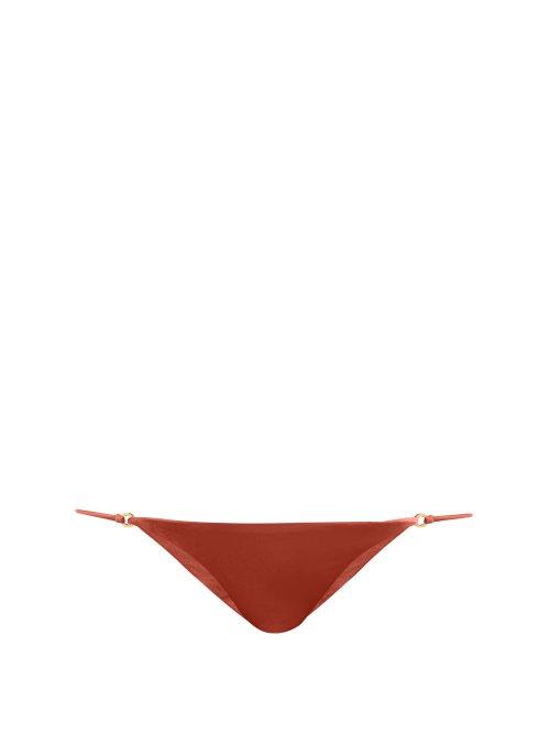 Matchesfashion.com Jade Swim - Aria Low Rise Bikini Briefs - Womens - Dark Red