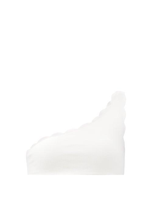Matchesfashion.com Marysia - Santa Barbara Scallop-edged Bikini Top - Womens - White