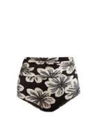 Matchesfashion.com Dodo Bar Or - Rachelle Floral Print Bikini Bottoms - Womens - Black Print