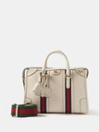 Gucci - Web Stripe Medium Top Handle Bag - Womens - White