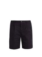 Éditions M.r Pleated-front Slim-leg Cotton Shorts
