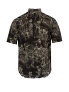 Matchesfashion.com Saint Laurent - Mexican Fiesta Skeleton Print Cotton Shirt - Mens - Black Cream