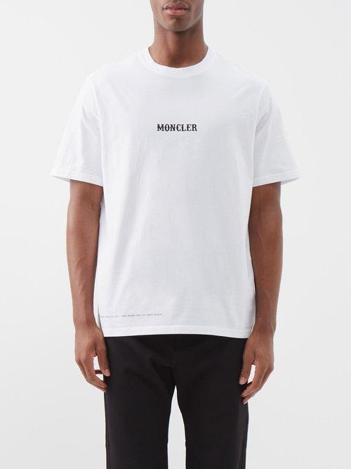 7 Moncler Frgmt Hiroshi Fujiwara - Logo-print Cotton-jersey T-shirt - Mens - White