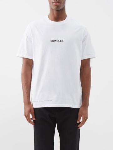 7 Moncler Frgmt Hiroshi Fujiwara - Logo-print Cotton-jersey T-shirt - Mens - White