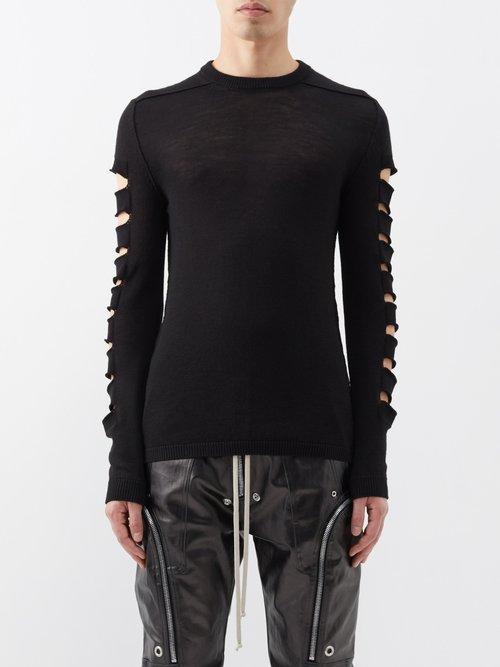 Rick Owens - Biker Level Wool-blend Sweater - Mens - Black