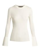 Matchesfashion.com Proenza Schouler - Ribbed Silk Blend Sweater - Womens - Ivory