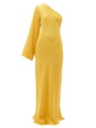 Matchesfashion.com Worme - One Shoulder Silk Maxi Dress - Womens - Yellow