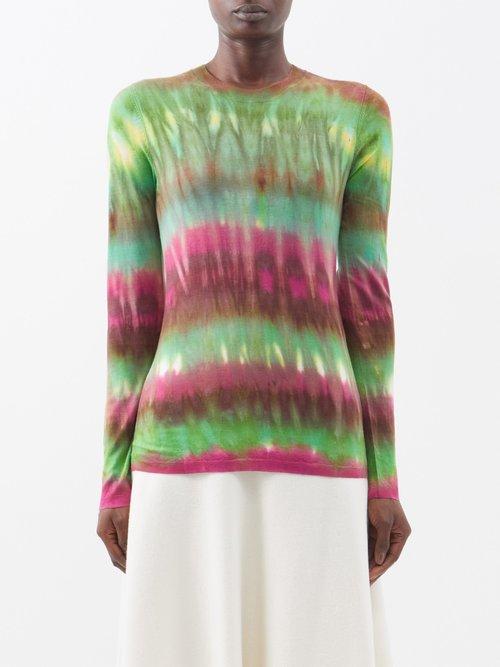 Gabriela Hearst - Miller Tie-dyed Cashmere Sweater - Womens - Purple Multi