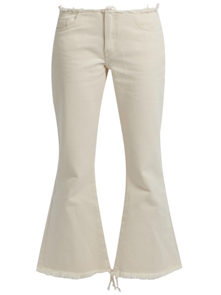 Marques'almeida Capri Frayed-edge Flared Cropped Jeans