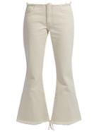 Marques'almeida Capri Frayed-edge Flared Cropped Jeans