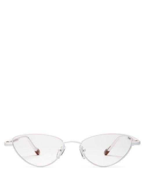 Matchesfashion.com Le Specs - Goldfinch Cat Eye Glasses - Womens - White