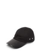 Matchesfashion.com 1017 Alyx 9sm - Safety Buckle Leather And Wool Blend Baseball Cap - Mens - Black