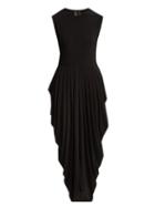 Matchesfashion.com Norma Kamali - Draped Jersey Dress - Womens - Black