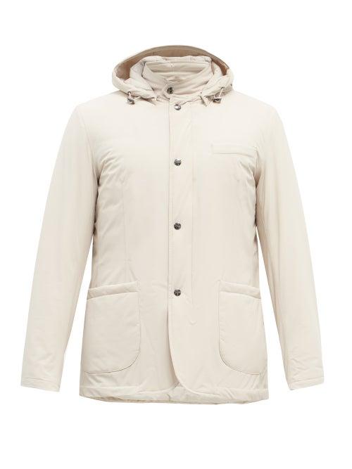 Mens Rtw Herno - Packable Hooded Padded Jacket - Mens - Cream