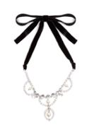 Matchesfashion.com Miu Miu - Crystal And Faux Pearl Embellished Necklace - Womens - Crystal